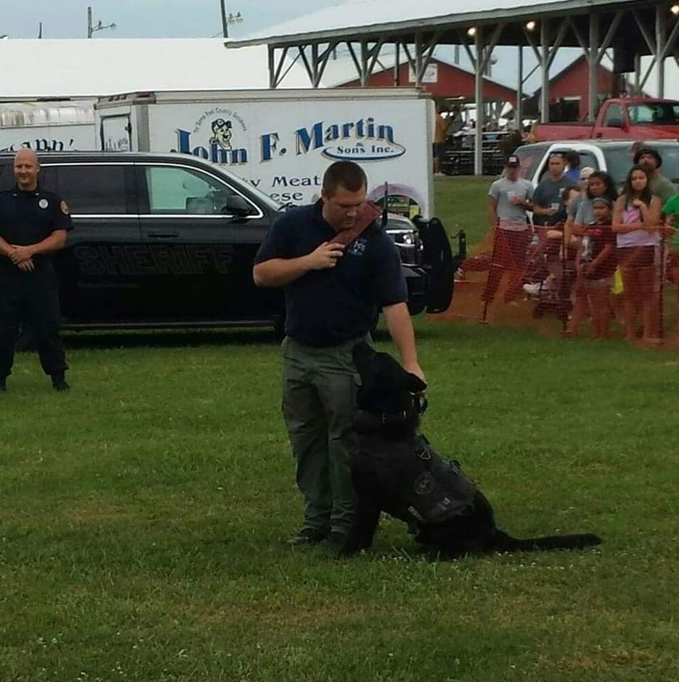 Sgt Todd working with Frodo at fairgrounds